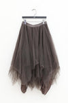 Marc Le Bihan Layered Silk Colorblock Skirt Six-layer Gauze 2592 Series MLB-2592-QINGTONG BRONZE